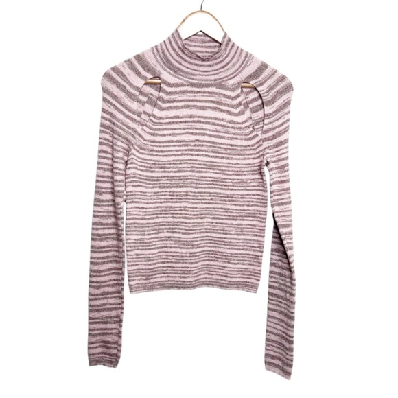 New with Tag Wild Fable Women Cold Shoulder Neutral Space Dye Turtleneck Sweater - Picture 5 of 16